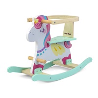 Fából készült hintaló háttámlával Milly Mally Lucky 12 Unicorn