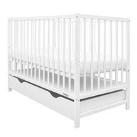 Gyerek kiságy fiókkal New Baby BASIC fehér