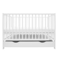 Gyerek kiságy fiókkal New Baby BASIC fehér