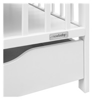 Gyerek kiságy fiókkal New Baby BASIC fehér