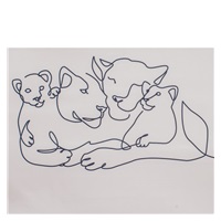 Gyermek kanapéágy New Baby Lion Family light grey