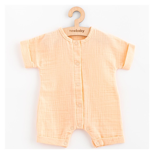 Baba nyári muszlin kezeslábas New Baby Leny peach