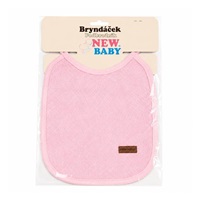 Gyermek frottír előke PVC-vel bélelve New Baby rózsaszín