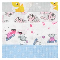 Pamut pelenka nyomtatott mintával NEW BABY 60x80 cm STANDARD 10 db