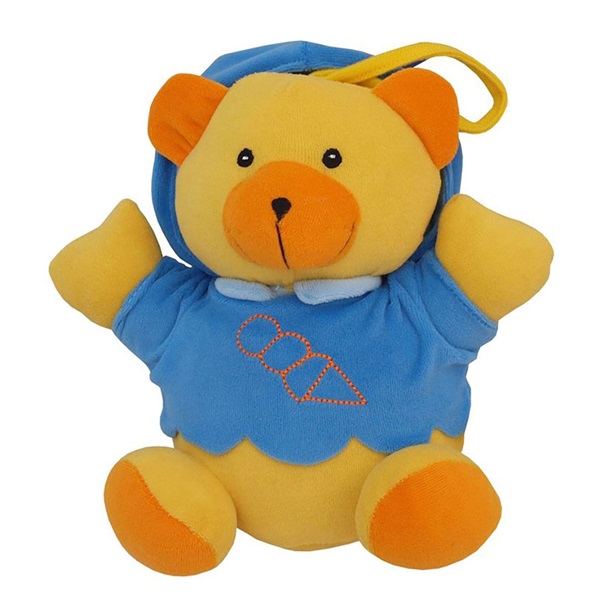 Felhúzható plüss játék Baby Mix maci kék