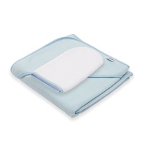 Gyermek frottír törölköző és kapucnival New Baby BASIC 80x80 kék