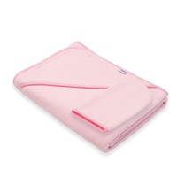 Gyermek frottír törölköző és kapucnival New Baby BASIC 100x100 rózsaszín