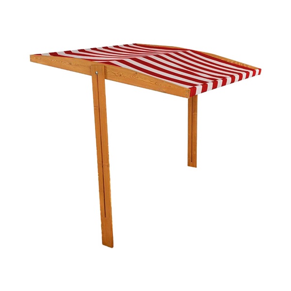 Tető a gyermek fa homokozóhoz Baby Mix 120x120 cm piros-fehér