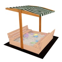 Tető a gyermek fa homokozóhoz Baby Mix 120x120 cm zöld-fehér