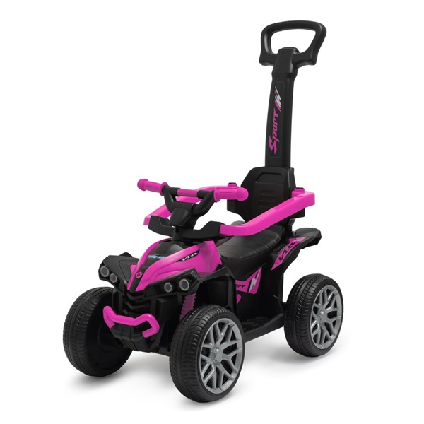 Bébitaxi tolókarral Baby Mix Mega Prime EVA rózsaszín