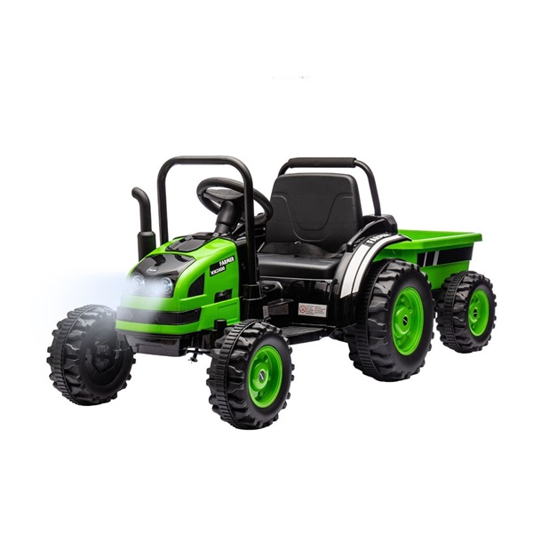 Elektromos vontató pótkocsival Milly Mally Farmer zöld