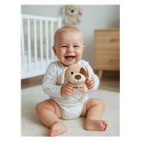 Csörgős plüss játék Baby Mix Barna kutyus