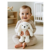 Ajándékszett Baby Mix – fehér nyuszi csörgővel és takaróval