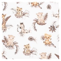 Pamut babakocsihoz való lepedő pamut New Baby Safari 35x75cm