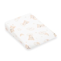 Baba párna huzat- ék alakú New Baby BASIC fehér 30x37 cm bear beige