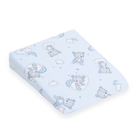 Baba párna huzat- ék alakú New Baby BASIC fehér 30x37 cm bear blue