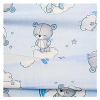 Baba párna huzat- ék alakú New Baby BASIC fehér 30x37 cm bear blue