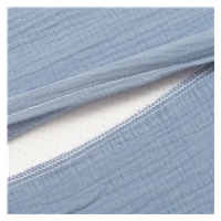 Muszelin Baba párna huzat- ék alakú New Baby STANDARD 30x37 cm blue