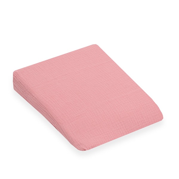 Muszelin Baba párna huzat- ék alakú New Baby STANDARD 30x37 cm pink