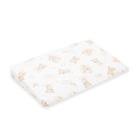 Baba párna huzat- ék alakú New Baby BASIC fehér 59x37cm bear beige