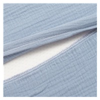 Muszelin Baba párna huzat- ék alakú New Baby STANDARD 59x37cm  blue