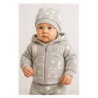 Baba bélelt Wellsoft téli kapucnis pulóver New Baby Winter times