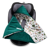 Bélelt babatakaró, pólya autós hordozóba New Baby green