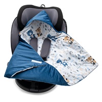 Bélelt babatakaró, pólya autós hordozóba New Baby blue