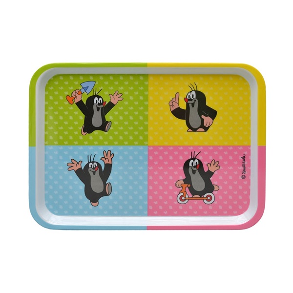 Gyerek tálalótálca Kisvakond, négyszínű, 28x20 cm