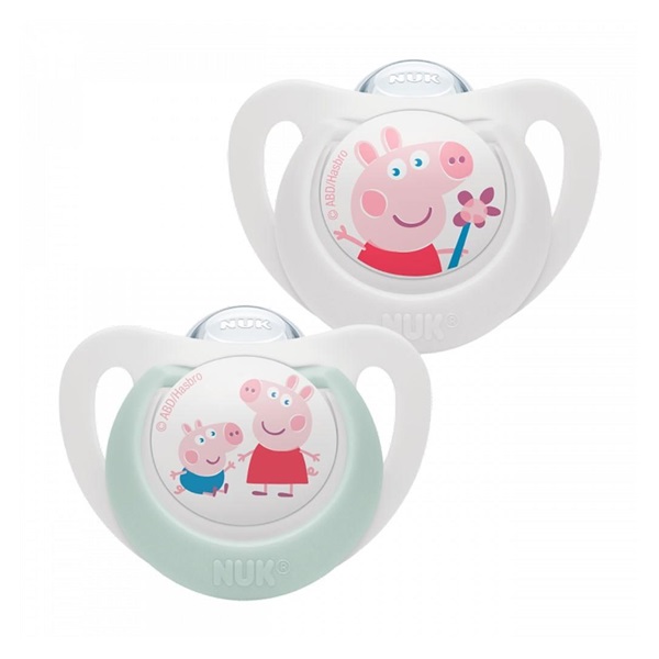 Baba cumi NUK Star Peppa Pig 6-18m 2 db