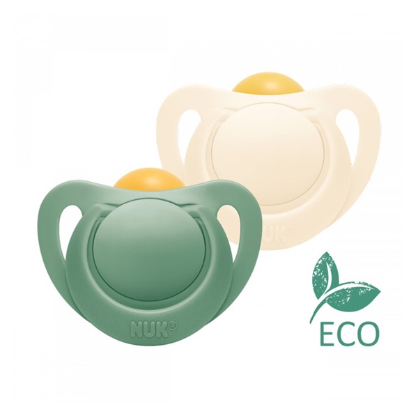 NUK For Nature latex cumi 6-18 h 2 db box zöld