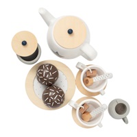 Gyerekeknek szánt Montessori Baby Mix fa teáskészlet