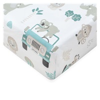 Pamut kiságyba való lepedő pamut New Baby Safari II 120x60 cm