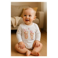 Baba body nyomtatással New Baby Love Bears