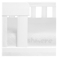 Gyermek ház alakú ágy korláttal és ágyráccsal New Baby CASTELLO 160x80 cm fehér
