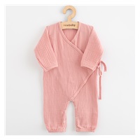 Baba muszlin kezeslábas New Baby pink