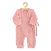 Baba muszlin kezeslábas New Baby pink
