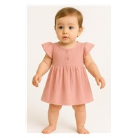 Baba muszlin ruha New Baby pink