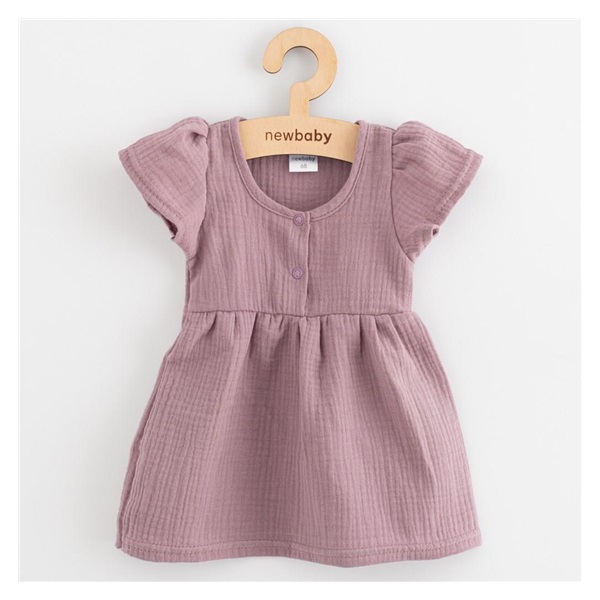 Baba muszlin ruha New Baby lavender