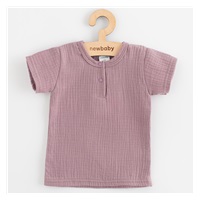 Baba muszlin szett póló és nadrág New Baby lavender