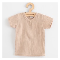Baba muszlin szett póló és nadrág New Baby beige