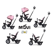 Gyerek háromkerekű bicikli Milly Mally Movi black-pink