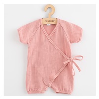 Baba nyári muszlin kezeslábas New Baby pink