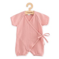 Baba nyári muszlin kezeslábas New Baby pink
