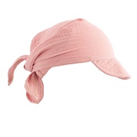 Nyári muszlin baba fejkendő napellenzővel New Baby pink