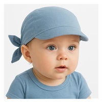 Nyári muszlin baba fejkendő napellenzővel New Baby blue