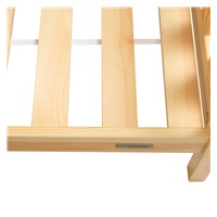 Gyermek ház alakú ágy korláttal és ágyráccsal New Baby CASTELLO 180x90 cm természetes