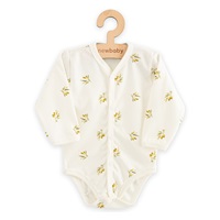 Baba Biopamut hosszú ujjú patentos body New Baby Olives