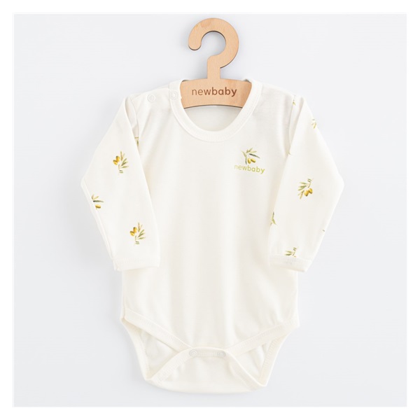 Baba Biopamut hosszú ujjú body New Baby Olives