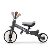 Gyerek háromkerekű bicikli 5az1-ben Milly Mally Optimus Max tolókarral dark grey